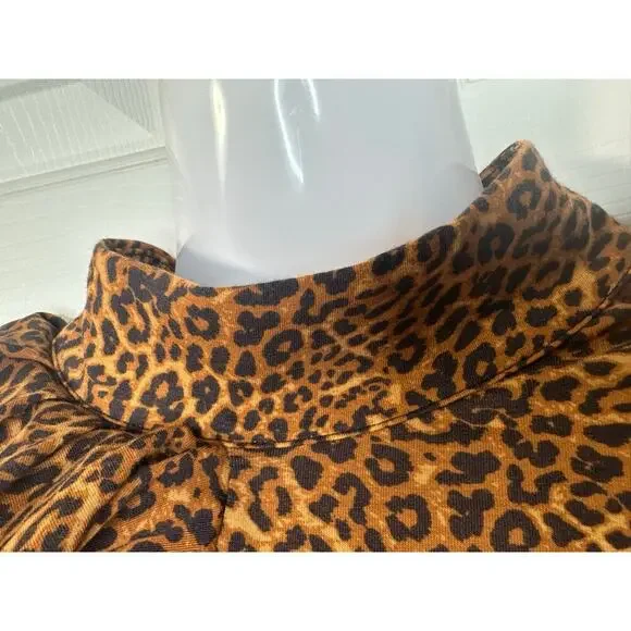 Women's Animal print‎ turtleneck long sleeve size L - Picture 3 of 7